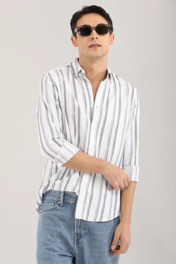 White_Base_And_Chic_Grey_Stripes_Full_Sleeve_Shirt