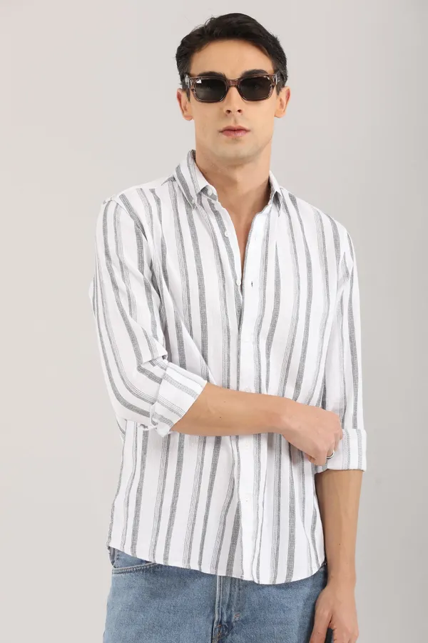 White_Base_And_Chic_Grey_Stripes_Full_Sleeve_Shirt