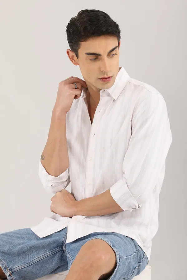 White_Base_Light_Grey_Stripes_Full_Sleeve_Shirt