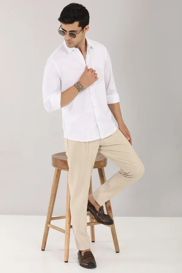 White_Self_Checks_Full_Sleeve_Shirt