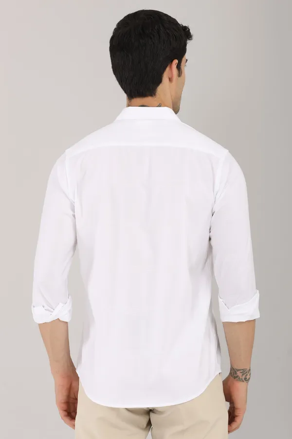 White_Self_Checks_Full_Sleeve_Shirt