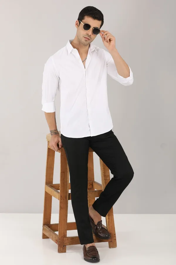 White_Self_Design_Full_Sleeve_Shirt
