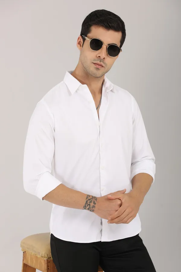 White_Self_Design_Full_Sleeve_Shirt