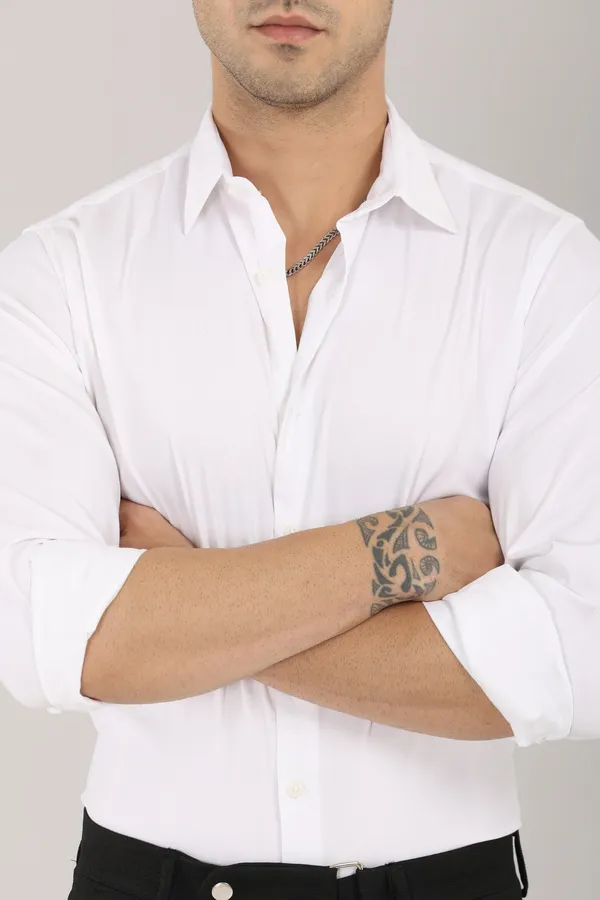 White_Self_Design_Full_Sleeve_Shirt