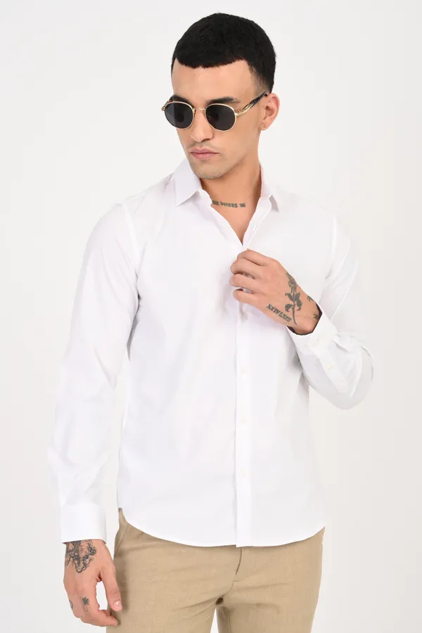 White_Plain_Full_Sleeve_Shirt
