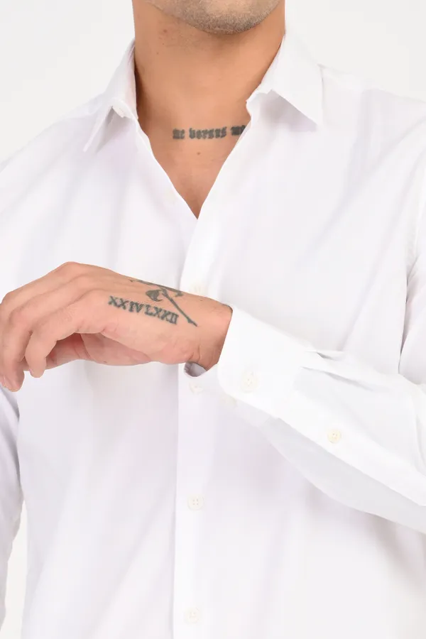 White_Plain_Full_Sleeve_Shirt