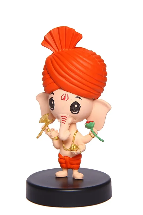 Multicolour_Buko_Bal_Ganesh_Bobblehead_Idol_Car_Dashboard_&_Home_Decor_Ganpati_Murti_Good_Luck_Statue_With_Axe_&_Flower