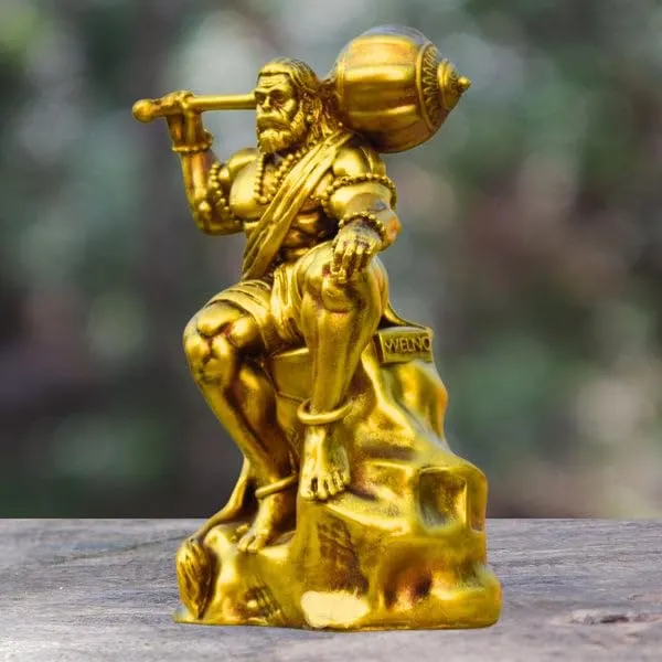 Multicolour_Car_Dashboard_Idols_And_Resin_Murti_For_Home_Office_Sitting_Hanuman_Gold_4.8Inch
