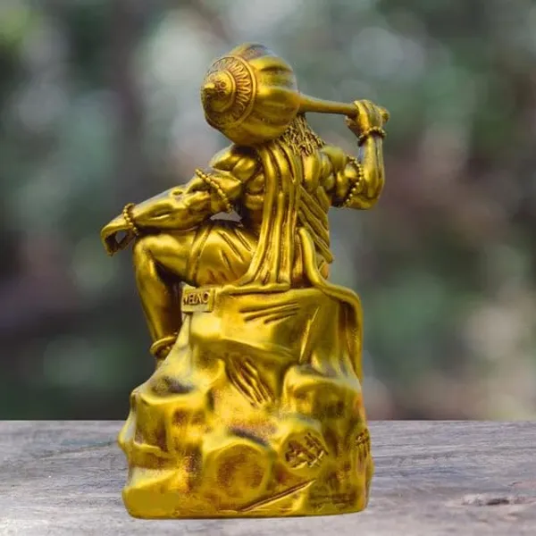 Multicolour_Car_Dashboard_Idols_And_Resin_Murti_For_Home_Office_Sitting_Hanuman_Gold_4.8Inch