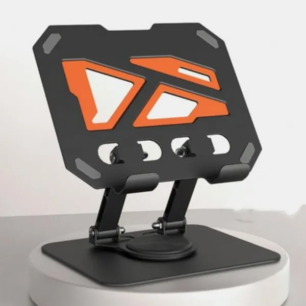 Black_Adjustable_Tablet_Stand_With_360_Degree_Rotating_Base_Ergonomic_Foldable_And_Portable_Stand_For_All_Ipad/Tablet_&_Smartphones