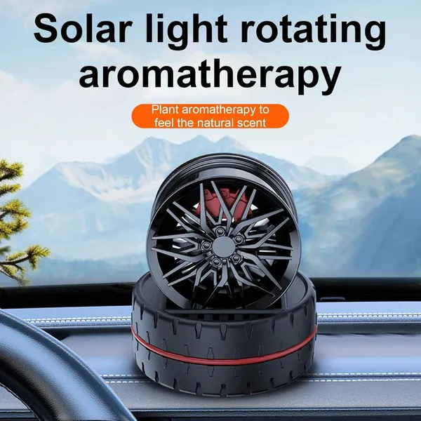Black_Solar_Rotating_Car_Dashboard_Air_Freshener/Perfume_Diffuser_&_Humidifier_Metal_Body_&_Alloy_Wheel_Design