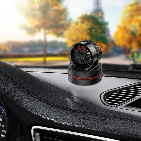 Black_Solar_Rotating_Car_Dashboard_Air_Freshener/Perfume_Diffuser_&_Humidifier_Metal_Body_&_Alloy_Wheel_Design
