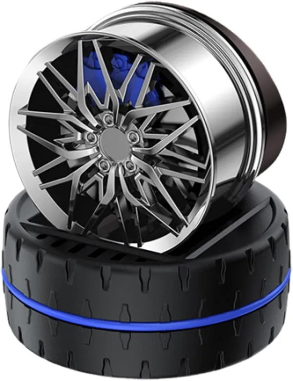Silver_Solar_Rotating_Car_Dashboard_Air_Freshener/Perfume_Diffuser_&_Humidifier_Metal_Body_&_Alloy_Wheel_Design