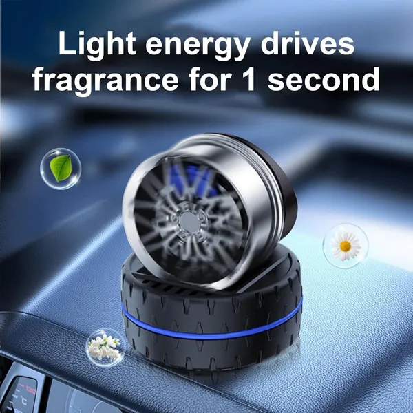 Silver_Solar_Rotating_Car_Dashboard_Air_Freshener/Perfume_Diffuser_&_Humidifier_Metal_Body_&_Alloy_Wheel_Design