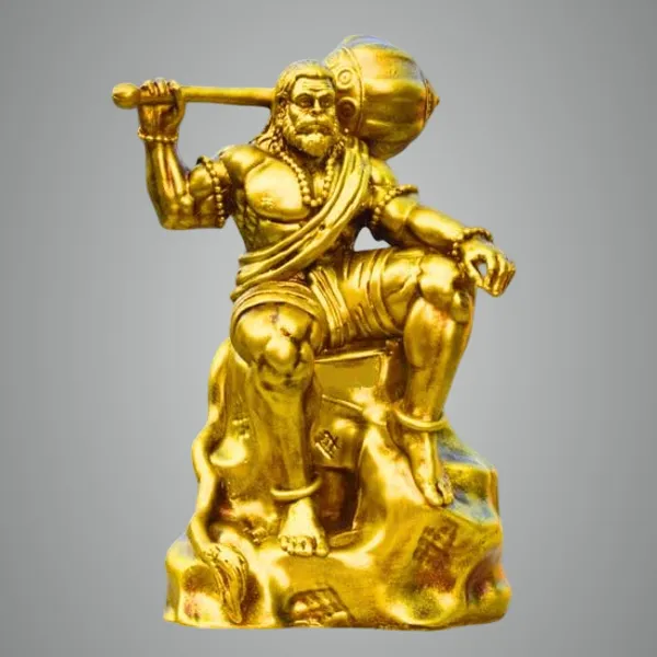 Multicolour_Car_Dashboard_Idols_And_Resin_Murti_For_Home_Office_Sitting_Hanuman_Gold_4.8Inch