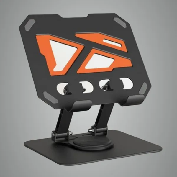 Black_Adjustable_Tablet_Stand_With_360_Degree_Rotating_Base_Ergonomic_Foldable_And_Portable_Stand_For_All_Ipad/Tablet_&_Smartphones