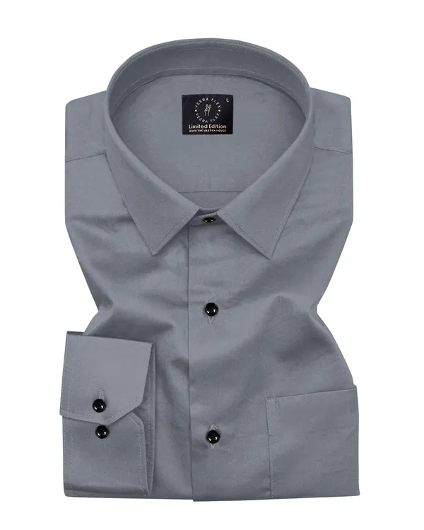 Grey_Fine_Premium____Cotton__Luxury_Formal_Shirt_For_Men'S