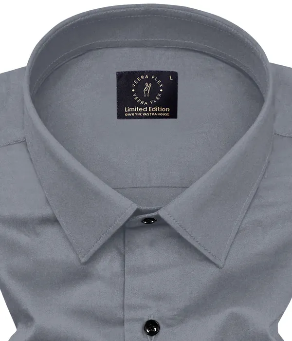 Grey_Fine_Premium____Cotton__Luxury_Formal_Shirt_For_Men'S