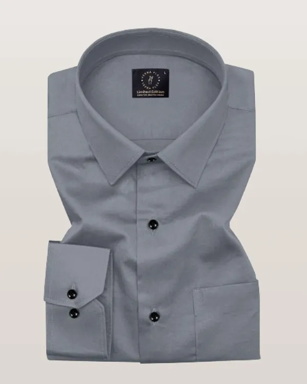 Grey_Fine_Premium____Cotton__Luxury_Formal_Shirt_For_Men'S