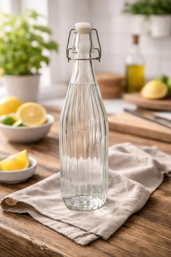 GR8INDIA_Borosilicate_Glass_Water_Bottle_with_Swing-Top_Lid_|_500_ML_Clear_Ribbed_Bottle_1000_ml_Glass_Bottle_(Pack_of_1,_Clear)
