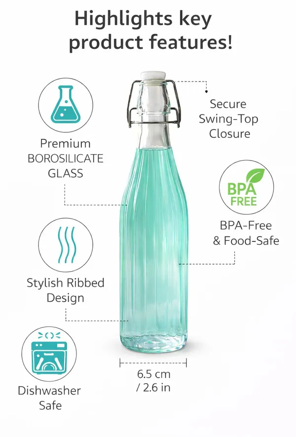 GR8INDIA_Borosilicate_Glass_Water_Bottle_with_Swing-Top_Lid_|_500_ML_Clear_Ribbed_Bottle_1000_ml_Glass_Bottle_(Pack_of_1,_Clear)