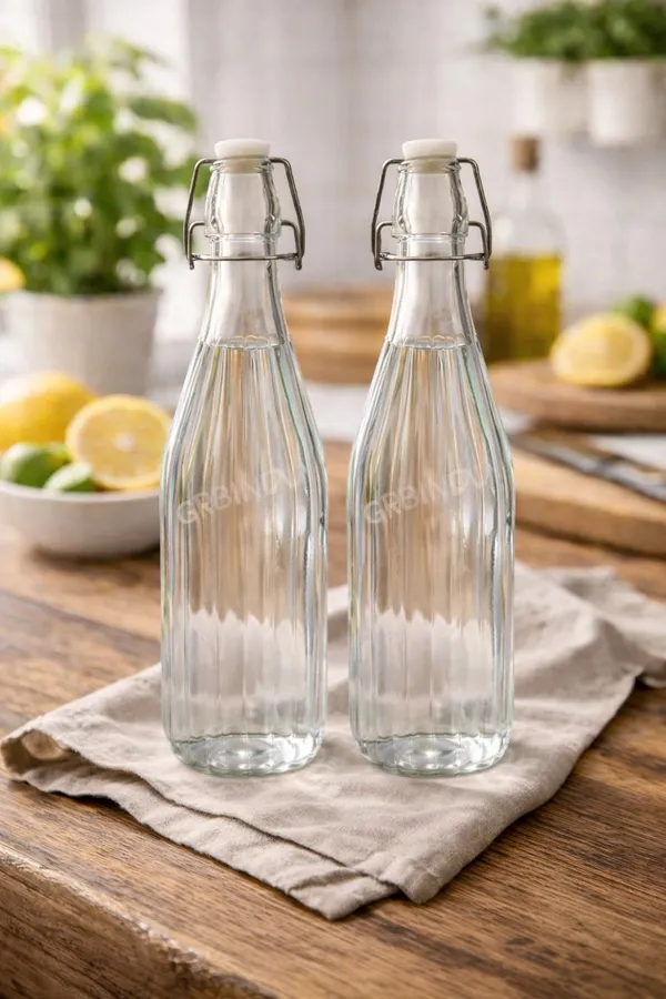 GR8INDIA_Borosilicate_Clear_Glass_Water_Bottle_with_Swing-Top_Lid_|_Ribbed_Fridge_bottle_500_ml_Glass_Bottle_(Pack_of_2,_Clear)