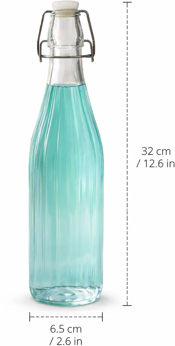 GR8INDIA_,_Pack_of_6,_Clear_Borosilicate_Glass_Water_Bottle_with_Swing-Top_Lid,_Ribbed_Fridge_bottle_500_ml_Glass_Bottle_