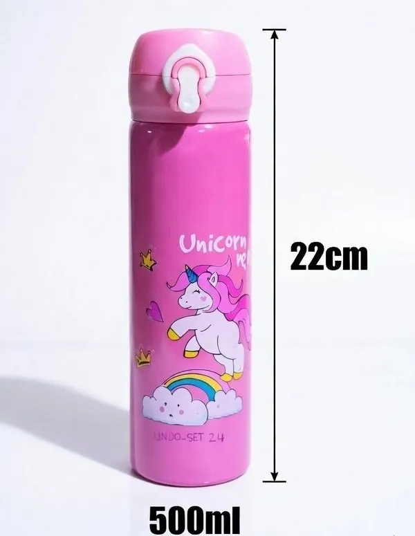 HALO_NATION_Cute_Water_Bottle_for_Kids_500ml_–_Pink_Stainless_Steel_Insulated_Bottle_500_ML_500_ml_Stainless_Steel_Bottle_(Pack_of_1,_Pink)
