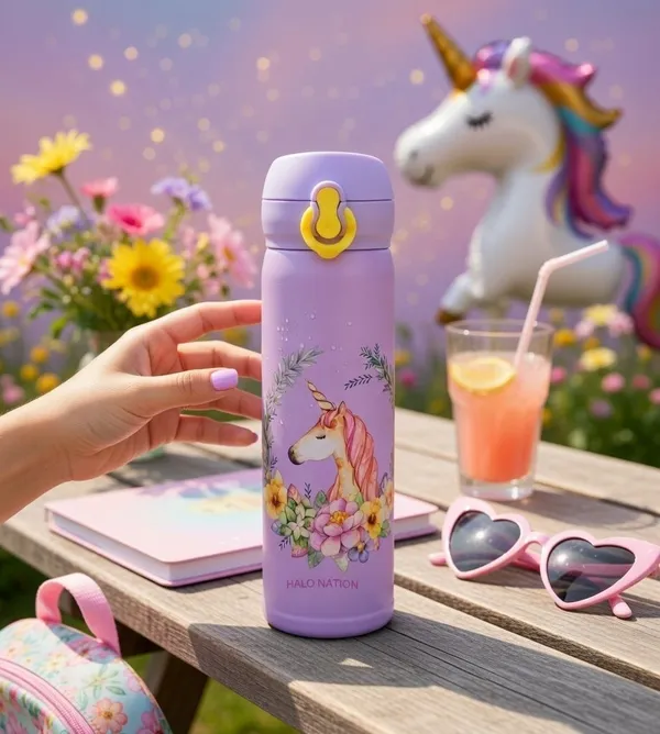 HALO_NATION_Cute_Water_Bottle_for_Kids_500ml_–_Stainless_Steel_Insulated_Bottle_500_ML_500_ml_Stainless_Steel_Bottle_(Pack_of_1,_Pink)