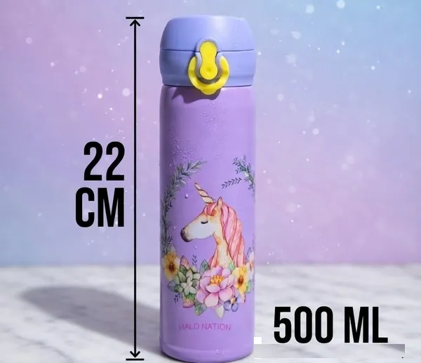 HALO_NATION_Cute_Water_Bottle_for_Kids_500ml_–_Stainless_Steel_Insulated_Bottle_500_ML_500_ml_Stainless_Steel_Bottle_(Pack_of_1,_Pink)