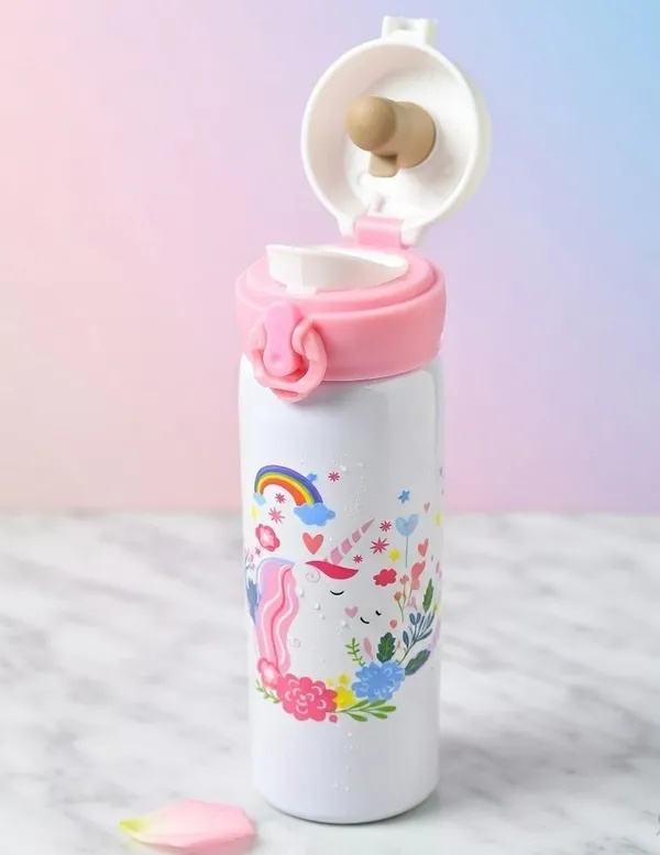 HALO_NATION_Cute_Water_Bottle_for_Kids_500ml_–Stainless_Steel_Insulated_Bottle_500_ML_500_ml_Stainless_Steel_Bottle_(Pack_of_1,_Pink)