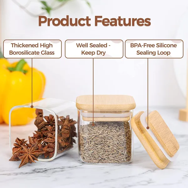 GR8_INDIA_3_Pcs_Square_Clear_High_Borosilicate_Glass_Jar_Set_With_Wood_Tray,_500ml_Airtight_Glass_Container_Serving_Tray_Set
