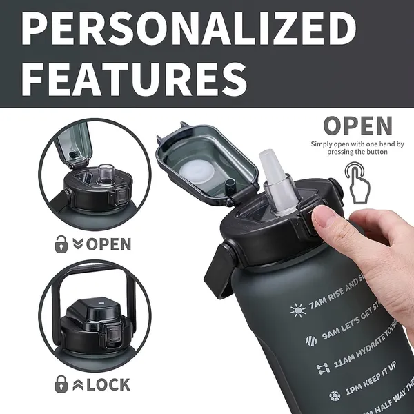 GR8INDIA®_Supercool_3-in-1_Water_Bottle_Set,_2000ML_+_900_ML_+_300_ML_Assorted_Bottles,_Leakproof_Reusable_Drinking_Bottles_with_Multi-Lid_Options,_Durable_Sports/Gym/Travel_Bottle