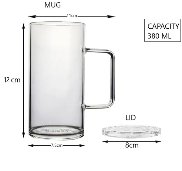 GR8INDIA®_Elegant_Bedside_Glass_Drinking_Mug_with_Lid_|_380ML