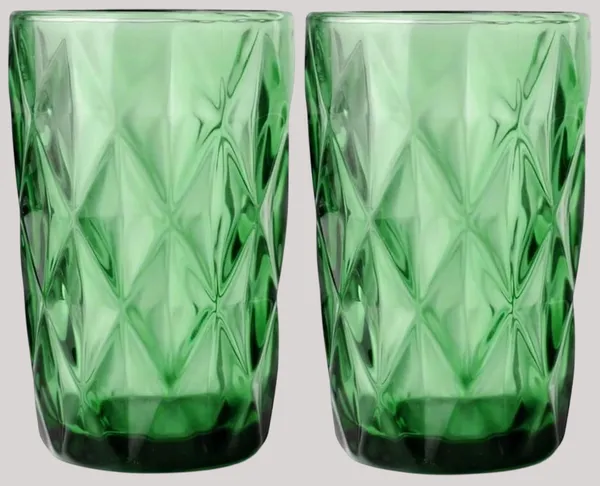Pack_Of_2_Green_Textured_Drinking_Glasses_Set_Embossed_Highball_Glasses_400_ML