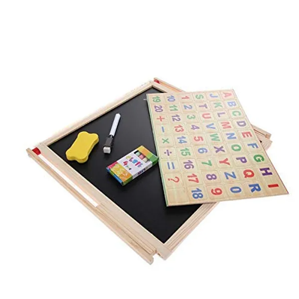 White_2_In_1_Wooden_Writing_Board_Double_Sided_Magnetic_Black_Board_With_Alphabets_Numbers_Maths_Learning_Educational_Toy_For_Kids_(12_Inches_X_10_Inches)