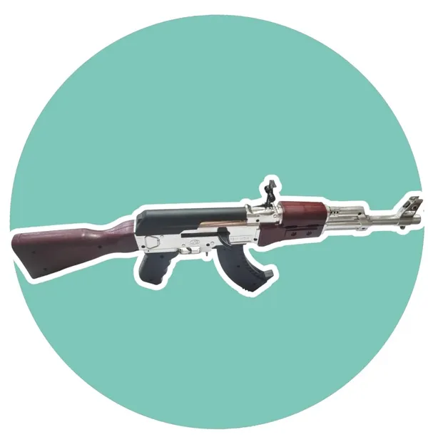 Silver_AK47_Bullet_Blaster_Toy_|100_BBs_For_Kids