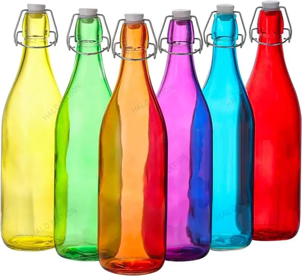Pack_Of_6_|_Flip_Top_Glass_Water_Bottle_Leak_Proof_Cap_|_1_Ltr