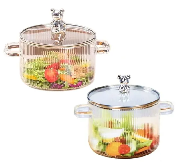 Set_of_2_|_Borosilicate_Glass_Casserole_Cooking_Pot_cum_Serving_Bowl_with_Cute_Teddy_Lid_-_1600_ML_&_1200M_L_FLUTED_SERVING_BOWL