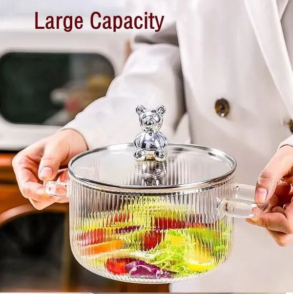 Set_of_2_|_Borosilicate_Glass_Casserole_Cooking_Pot_cum_Serving_Bowl_with_Cute_Teddy_Lid_-_1600_ML_&_1200M_L_FLUTED_SERVING_BOWL