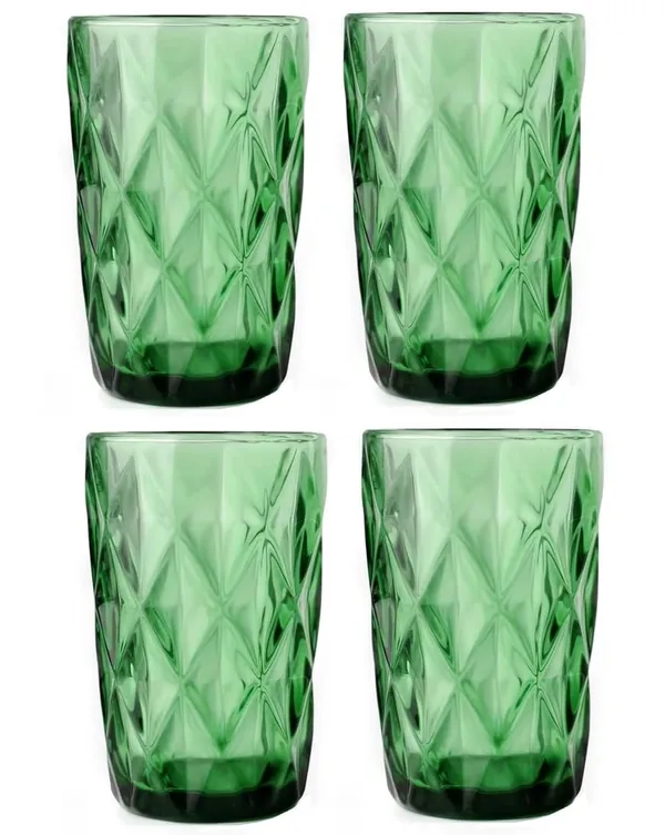 Pack_Of_4_Green_Textured_Drinking_Glasses_Set_Embossed_Highball_Glasses_400_ML