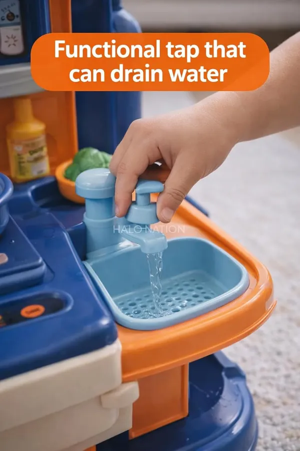 HALO_NATION®_Kids_Backpack_Kitchen_Toy_Set_|_34_Pcs_|_Functional_Water_Tap_Playset_(3+)