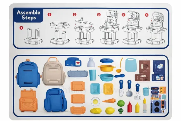 HALO_NATION®_Kids_Backpack_Kitchen_Toy_Set_|_34_Pcs_|_Functional_Water_Tap_Playset_(3+)