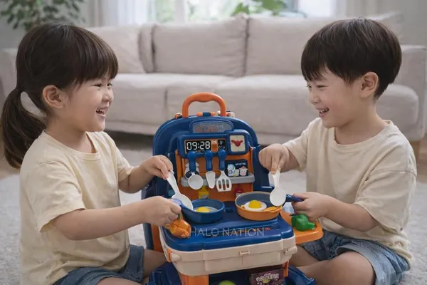 HALO_NATION®_Kids_Backpack_Kitchen_Toy_Set_|_34_Pcs_|_Functional_Water_Tap_Playset_(3+)