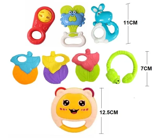 Multicolor_Mimi_Bells_Eries_Baby_Rattles_Cute_Rattle_Teether_Shaker_Grab_&_Spin_Rattle_Rattle_8_Pc_Set