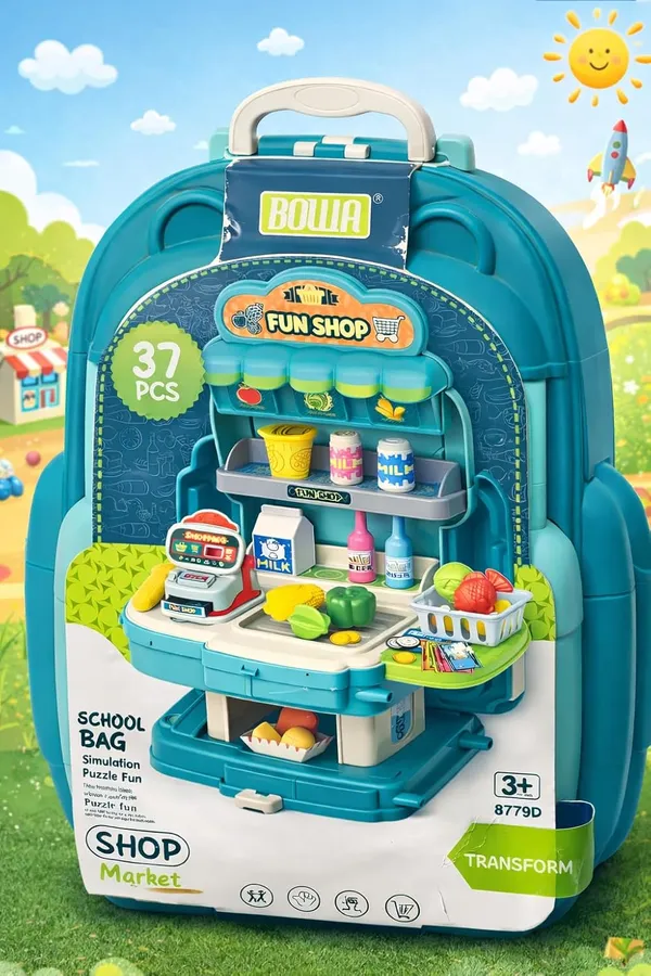 HALO_NATION®_Kids_Grocery_Shop_Toy_Backpack_|_3-in-1_Market_Play_Set_|_37_Pcs_|_Age_3+