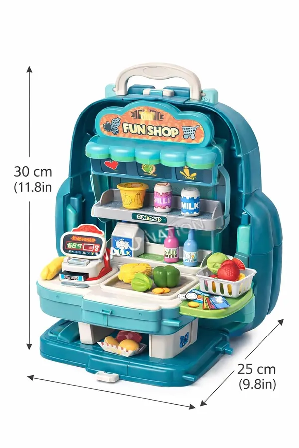 HALO_NATION®_Kids_Grocery_Shop_Toy_Backpack_|_3-in-1_Market_Play_Set_|_37_Pcs_|_Age_3+
