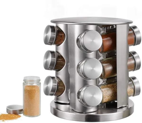 Multicolor_Spice_Bottle_Holder_Revolving_Stainless_Steel_Spice_Rack_Set_12_In_1_Glass_Jar_Multipurpose_Uses_Storage_Set_Condiment_Masala_Rack_Set_Seasoning_Storage_Organization