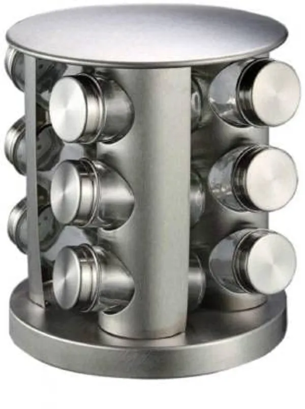 Multicolor_Spice_Bottle_Holder_Revolving_Stainless_Steel_Spice_Rack_Set_12_In_1_Glass_Jar_Multipurpose_Uses_Storage_Set_Condiment_Masala_Rack_Set_Seasoning_Storage_Organization