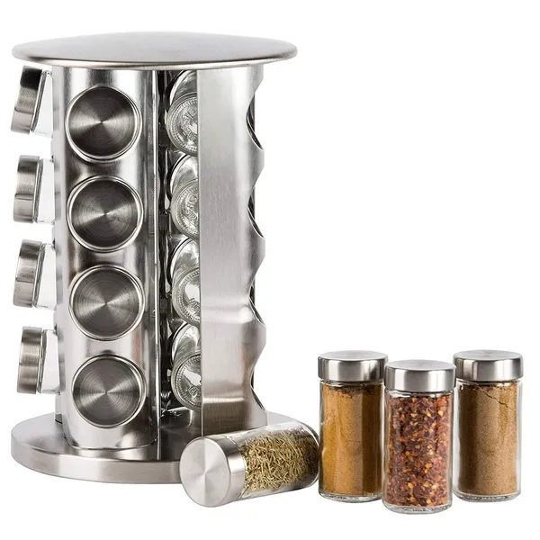 Multicolor_Spice_Bottle_Holder_Revolving_Stainless_Steel_Spice_Rack_Set_16_In_1_Glass_Jar_Multipurpose_Uses_Storage_Set_Condiment_Masala_Rack_Set_Seasoning_Storage_Organization